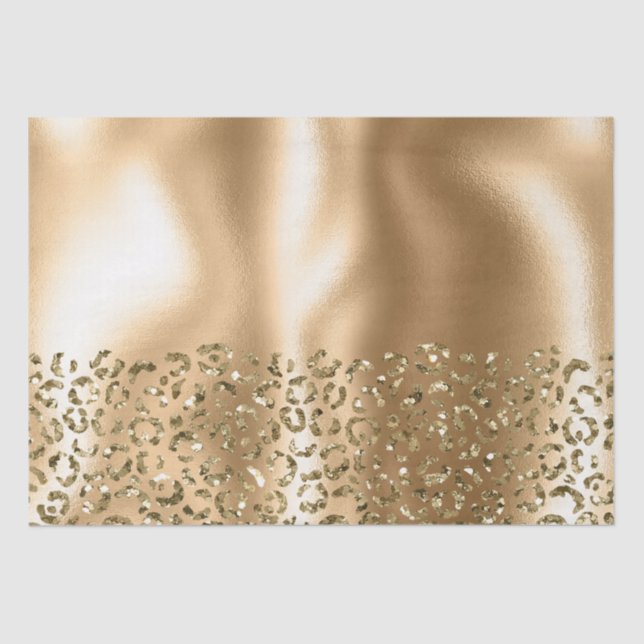 Papel De Seda Glitzy Animal Glam Dourado (Frente )
