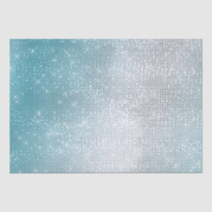 Papel De Seda Glitzy Aqua Ombre Sparkle