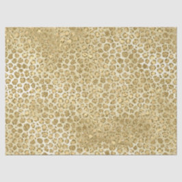 Papel De Seda Glitzy Glam Dourada Glitter Leopardo