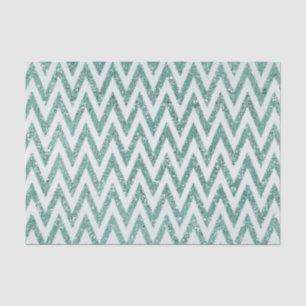 Papel De Seda Glitzy Green White Chevron Strips Natal