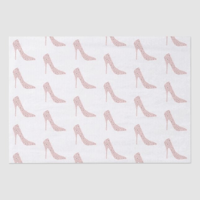 Papel De Seda Glitzy Pink Diamond Heels (Frente )