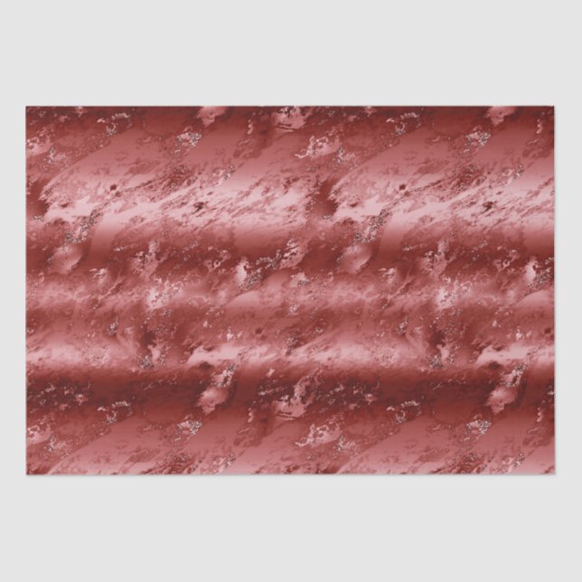 Papel De Seda Glitzy Red Ombre Marble (Frente )