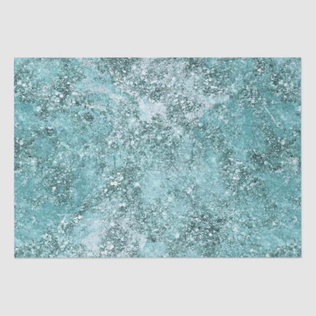 Papel De Seda Glitzy Turquoise (Frente )