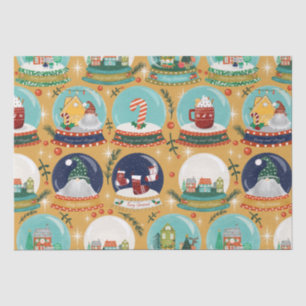 Papel De Seda Globo de neve de Natal Gnome//Gingerpão House//