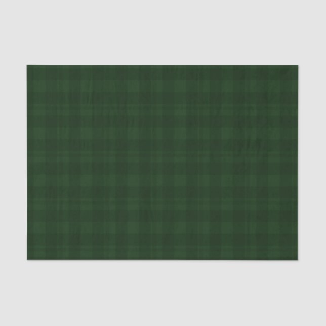 Papel De Seda Glória de Natal Green Tartan (Frente )