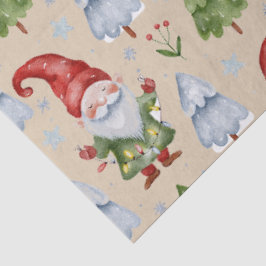Papel De Seda Gnome Gift Wrapping Tissue Paper Beigcolor