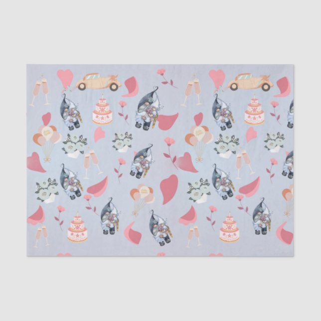 Papel De Seda Gnome Wedding (Frente )