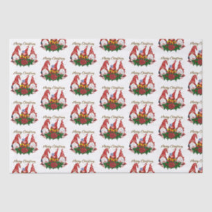 Papel De Seda Gnomo de Natal Alegre Tendência Adorável Festa