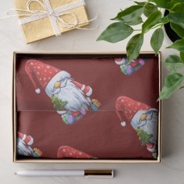 Papel De Seda Gnomo de Natal Gonk Vestido com um Traje Festivo