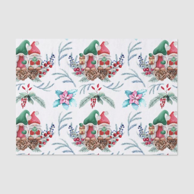 Papel De Seda Gnomo em Pine Cones (Frente )