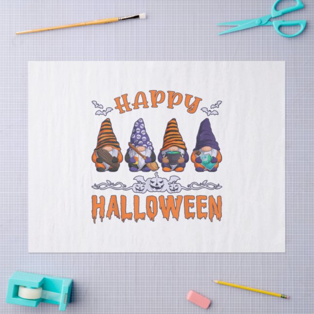Papel De Seda Gnomos de Halloween (Arte )