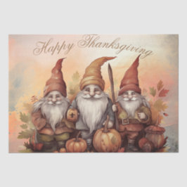 Papel De Seda Gnomos de Queda de Ação de Graças