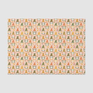 Papel De Seda Gnomos do outono no padrão florestal
