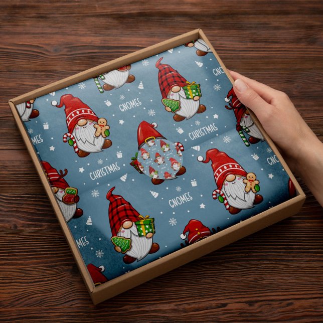 Papel De Seda Gnomos Santa Claus | Livro vermelho Natal (Criador carregado)