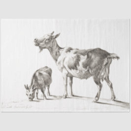 Papel De Seda Goats Ephemera Decoupage Fazenda