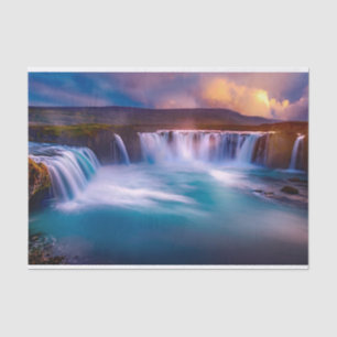 Papel De Seda Goðafoss Waterfall Islândia Tissue Paper