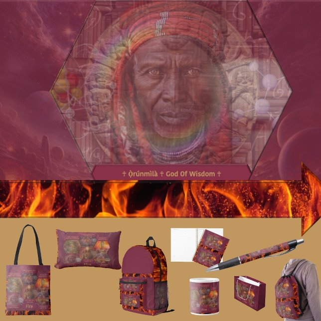 Papel De Seda Gods and Goddess Of Fire (Get the full “Gods + Goddesses Of Fire” collection at: https://bit.ly/OurAncestorsZazzle)