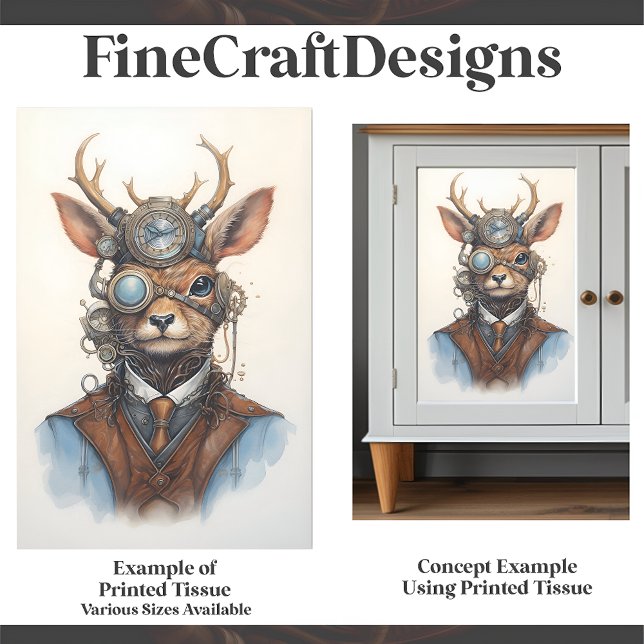 Papel De Seda Goggggggggggggggl de Reindeer Steampunk Desligamen (Criador carregado)