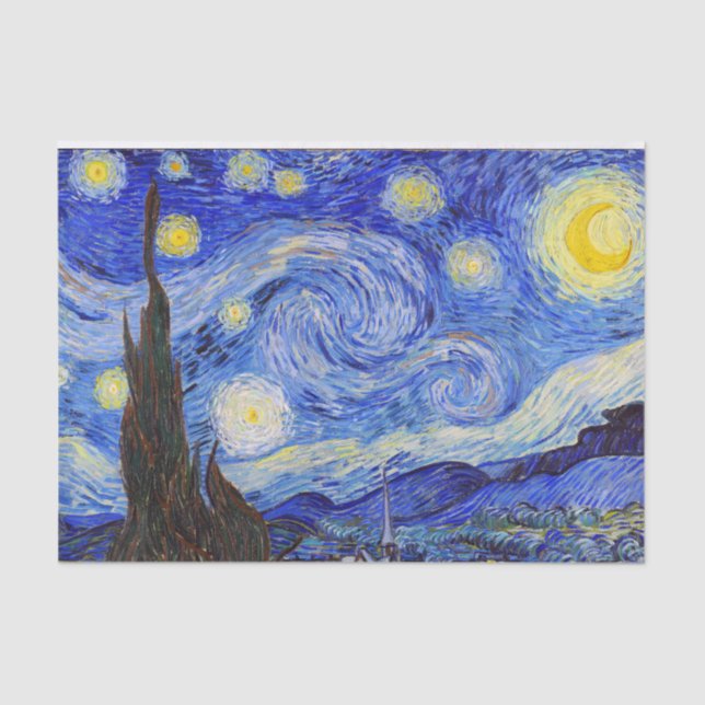 Papel De Seda Gogh , “Starry Night” (Frente )