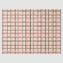 Gold and blush pink Christmas plaid