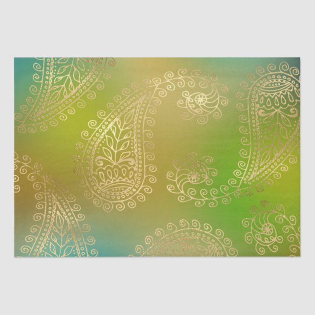 Papel De Seda Gold Foil Arabe (Frente )