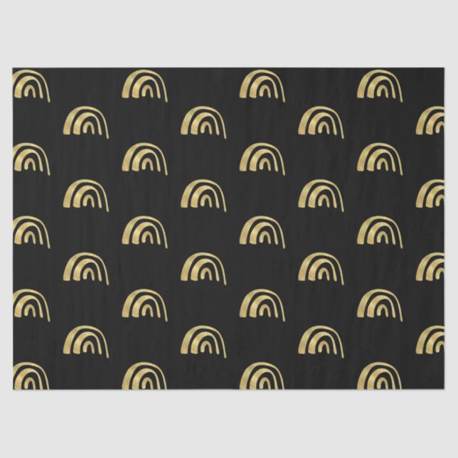 Papel De Seda Gold Rainbow and black  (Frente )
