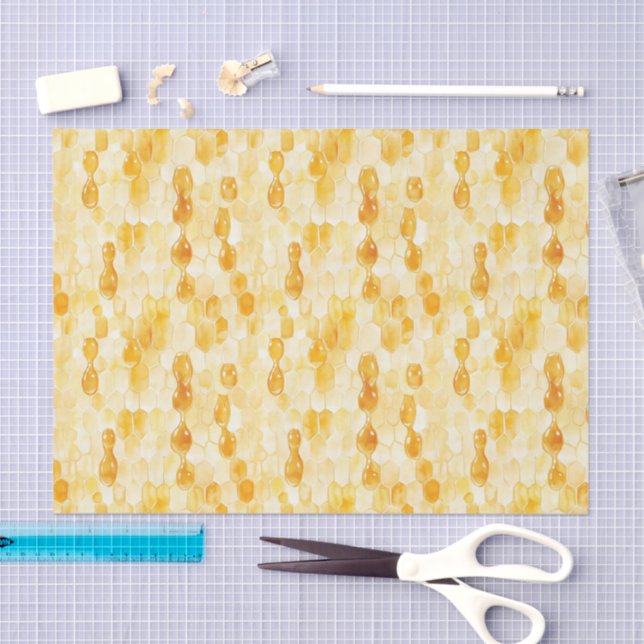 Papel De Seda Gold Yellow Honey Birthday (Arte )