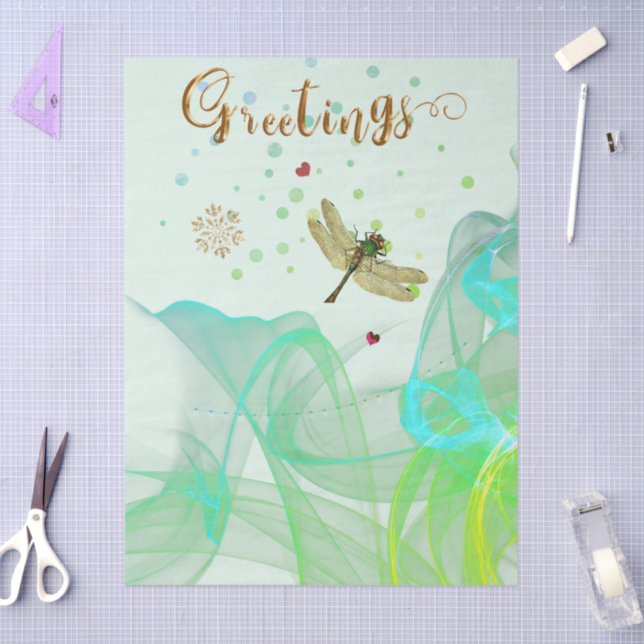 Papel De Seda Golden Greetings  (Arte )