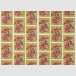 Papel De Seda Golden Poinsettia | Fine Art Christmas