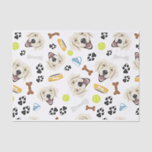 Papel De Seda Golden retriever de sorriso do cão