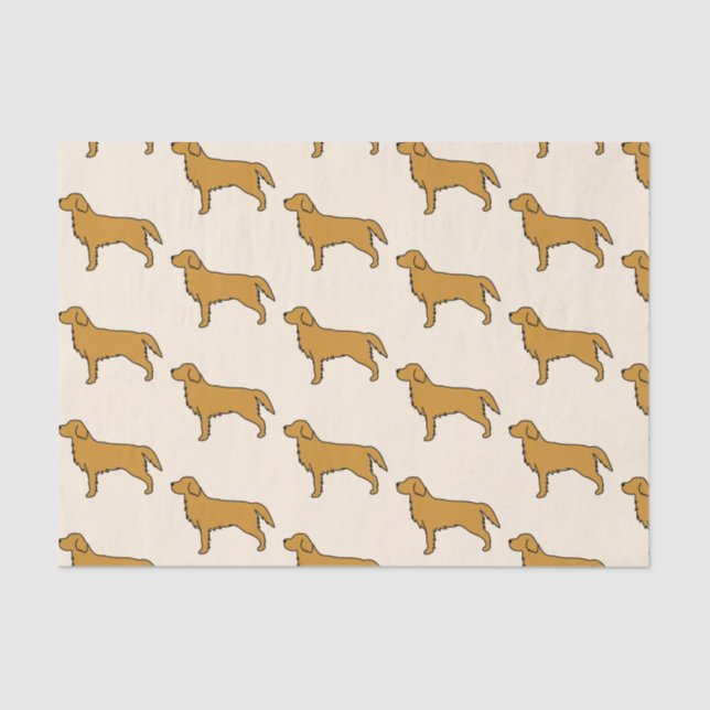 Papel De Seda Golden Retriever Tissue Paper  (Frente )