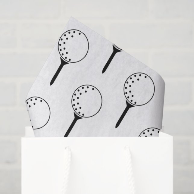 Papel De Seda Golf Ball Tee Pattern Classn Eterno Golfe (Sacola de presentes)