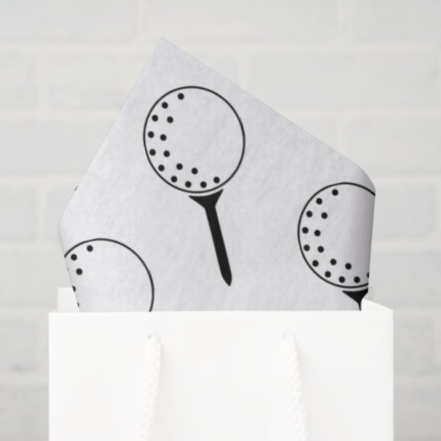 Papel De Seda Golf Ball Tee Pattern Classn Eterno Golfe (Sacola de presentes)
