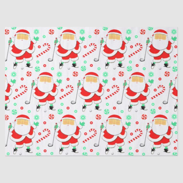 Papel De Seda Golf Christmas Holiday Gift (Frente )