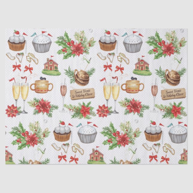 Papel De Seda Golf Christmas Party with golf bakery themed (Frente )