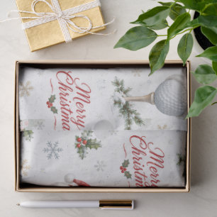 Papel De Seda Golf Feliz Natal Chapéu do Papai Noel Bola de Golf