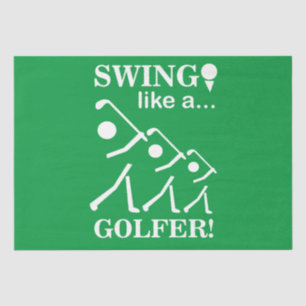 Papel De Seda Golfe Como Um Golfista Golfe