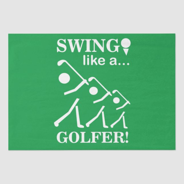 Papel De Seda Golfe Como Um Golfista Golfe (Frente )