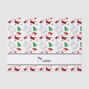 Papel De Seda Golfing conhecido personalizado do White Christmas