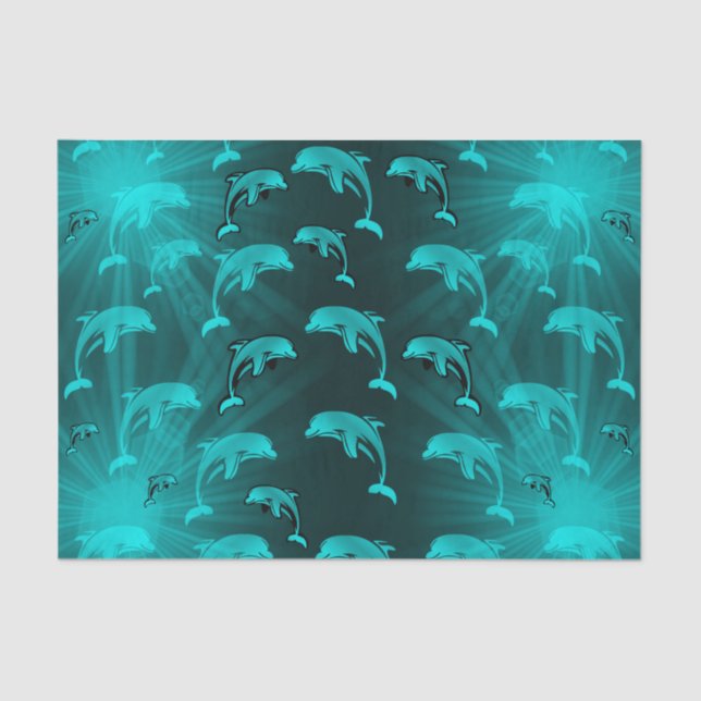 Papel De Seda golfinho, peixe, natureza, aquático, design, bonit (Frente )