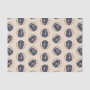 Papel De Seda Gordon Setter Pintando a Arte Original de Cachorro