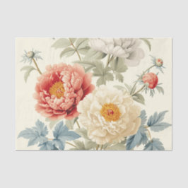 Papel De Seda Gorgeous Peonies Seamless Pattern