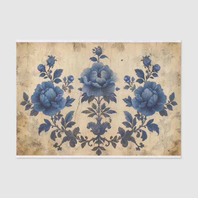 Papel De Seda Gorgeous Toile de Jouy, envelhecido (Frente )