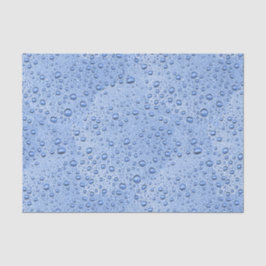 Papel De Seda Gotas de água azul