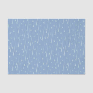 Papel De Seda Gotas de Chuva Caindo Lindos Dia Chuvoso Azul Escu