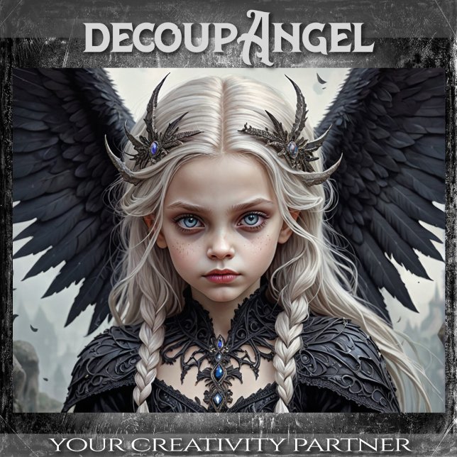 Papel De Seda Gothic Baby Angel: Astrid - Decoupage - (Criador carregado)