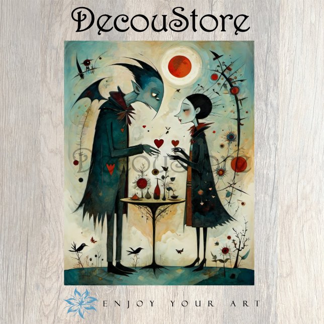 Papel De Seda Gothic Fairy Tale Couple Decoupage (Criador carregado)