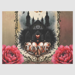 Papel De Seda Gothic Moon –Eternal Love Beneath the Midnight Sky