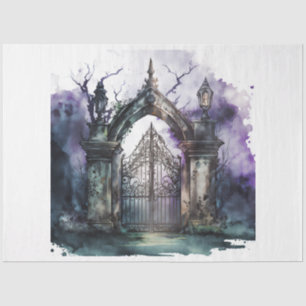 Papel De Seda Gótica Cemetery Gate Series Design 7