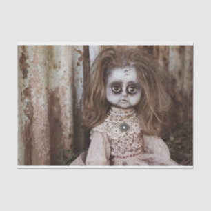 Papel De Seda Gótico gótico assustador do Victorian da boneca da